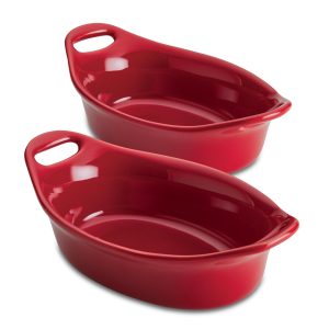 2-Piece 12-Ounce Oval Ceramic Au Gratin Set